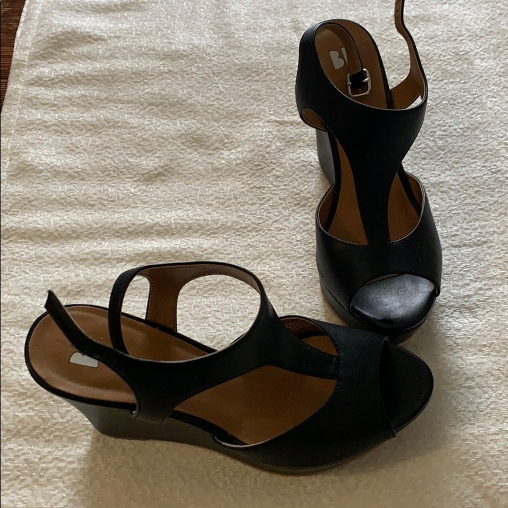 BRAND NEW  never worn High heeled peep toe wedges.